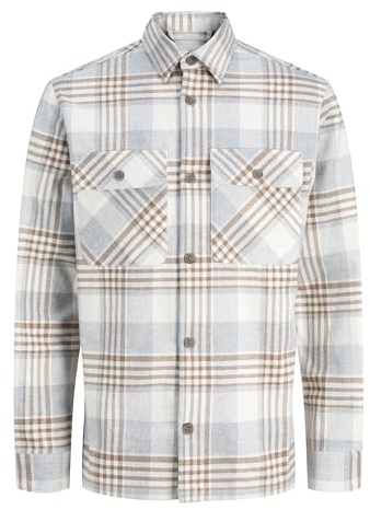 JACK & JONES Jprrayle Melange Check L/S Overshirt Sn