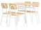 S & S Saldos y Stocks Conjunto de Mesa de Comedor con 4 Sillas, Madera y Metal. Comedor o Cocina