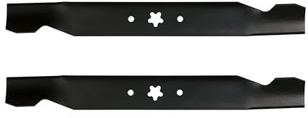 Oregon Kit de 2 lames de 49 cm pour tondeuse avec fixation étoile à 5 branches, remplace Husqvarna 532-1278-42, 532-1384-97, AYP, compatible avec Husqvarna LT125, YTH 125, Jonsered et Partner
