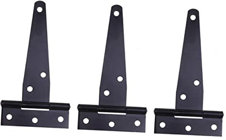SEWACC 2pcs Heavy Duty t Shape Hinges Galvanized Iron for Front Door Gate Strap