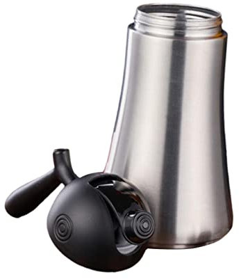CIYODO 1 Pieza olla de aceite de acero inoxidable canalón simple dispensador de petróleo cocinando para lata de vinagre botella de aceite sencilla botella de condimento el plastico Plata