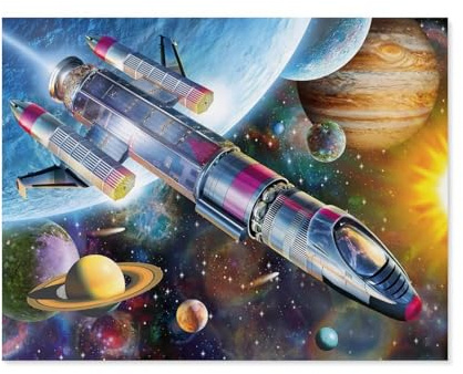 Mission im Weltall，Puzzle 1000 Teile,Intellektuelle Entwicklung Pädagogisches Nach Hause Interessante Dekompression Brain Challenge Puzzle Für Jugendliche Kinder（50x70cm）-A23