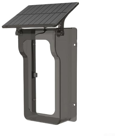 Shophubio Wireless Doorbell Solar Cover – Clear, Weatherproof Doorbell Protection Shield with Sun-Powered Charging, Compatible with Most Outdoor Doorbells(Transparent Black)