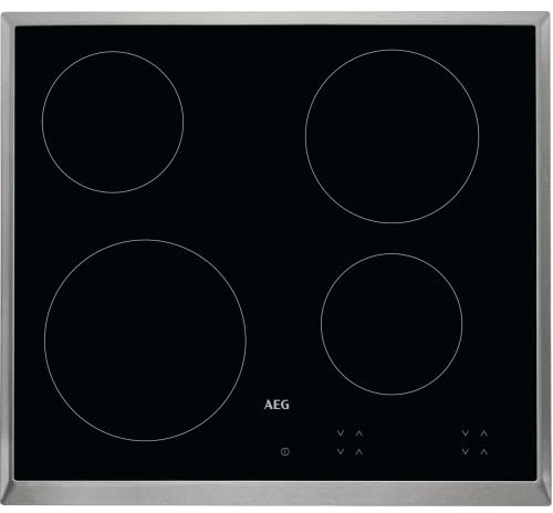AEG HK624000XB Einbau-Halogen-Kochplatte, Schwarz, 1200 W, Rund, 14,5 cm