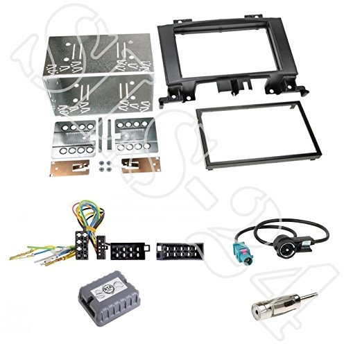 Einbauset für Mercedes Sprinter (W906) ab 04/2006 - Autoradio Doppel-DIN 2-DIN Radioblende inkl. CAN-Bus (mit ISO STECKER) Adapter + Fakra Antennenadapter