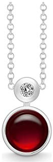 Quinn Damen-Kette 925er Silber One Size Silber/Granat 32011897