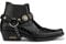 Infinity Leather Stivaletti a Punta Uomo Colore Nero di Pelle Stile Gotico Punk Motociclista 7