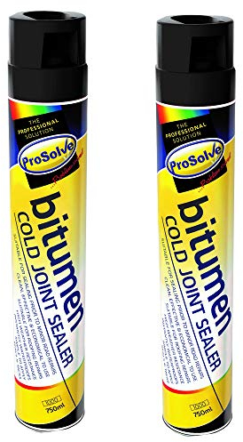 PACK OF 2 Prosolve Bitumen Cold Joint Sealer Aerosol 750ml adhesive tack coat Tarmac & Gutter Sealer