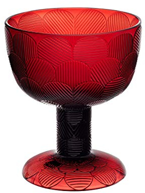 Iittala 1055828 Miranda Schale, Glas, Cranberry, 14,5cm