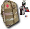Trousse de secours complète militaire tactique kit survie,compact - assemblé en FRANCE,normes CE se fixe sur la ceinture+ 3 tire tiquesConçue pour la maison randonnée,travail,voiture,chasse,sport