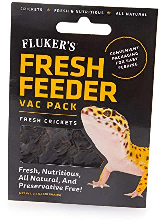 Fluker's Fresh Feeder Vac Pack Crickets, All Natural and Preservative Free, Great for Insect Eating Reptiles, Birds, or Small Animals, 0.7 oz