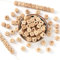 HERZWILD 72pcs holzperlen mit buchstaben buchstabenperlen holzperlen würfel 12mm natur holzperle zum Basteln für Handwerk (A)
