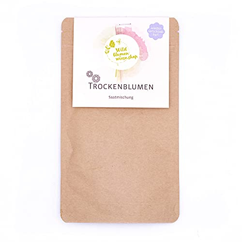 Trockenblumen Samen-Mix für viele Blumen zum trocken. 50gr Saatgut für eigene Trockenblumen, viele Sorten enthalten