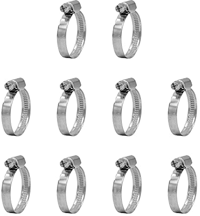 VARIOSAN Schlauchschellen Set 13637, 10 Stück, Spannbereich 20-32 mm, Bandbreite 9 mm, W4 (Edelstahl / V2A)