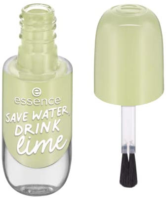Essence gel nail colour, Nagellack, Nr. 49, Grün, langanhaltend, Expressergebnis, schnelltrocknend, glänzend, farbintensiv, acetonfrei, vegan, ohne Mikroplastikpartikel, ohne Parfüm, 1er Pack (8ml)