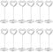 inodiref 12 Pieces Place Card Holders Photo Holders for Tables Heart Shape Table Number Holders Photo Clips Stand for Weddings Party Table Decoration (Silver)