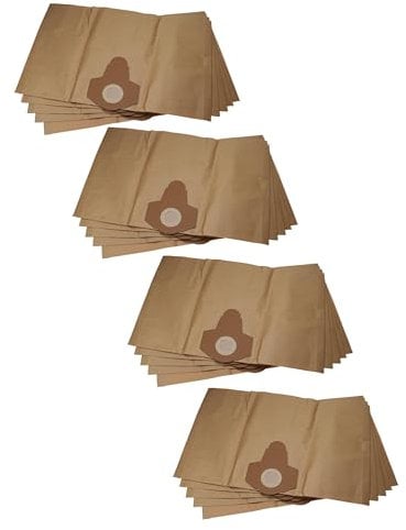vhbw 20x Staubbeutel kompatibel mit Parkside PWD 30 A1, PNTS 35/5, PNTS 30/9 Staubsauger - 38,5cm x 26cm braun