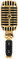 Daweglop Professional Wired Vintage Classic Microphone Dynamic Vocal Mic Microphone for Live Performance Karaoke(Gold)