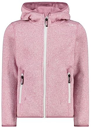 CMP ERROR:#N/A Kinder-knit-tech-jacke Knit-Tech Kinder Jacke Mit Fester Kapuze, Rouge-Weiß, 152 EU