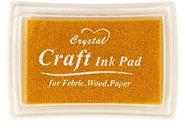 Ancwzoz Stempelkissen für Kinder Waschbar für Gummistempel Papier Scrapbooking, Gold