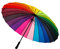 Meichoon Regenschirm Sturmfest XXL Groß 24 Rippen Mode Langen Griff Geraden Regenschirm Anti-Uv-Sonne/Regen Winddicht Wasserdichte Reise Golfschirm Regenbogen