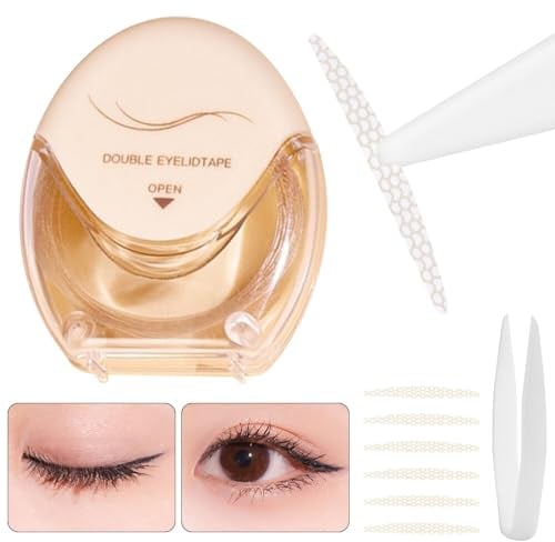 NAVESO 120 Stück Schlupflider Stripes, Augenlid Stripes, Kleberfreier Unsichtbarer Doppel Augenlid Aufkleber, Unsichtbares Eyelid Lifting Stripes, Wasserdicht und Schweißbeständig, Mit Pinzette, M