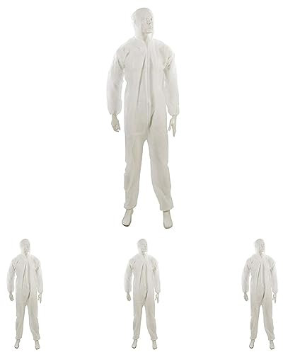 Silverline 595763 Tuta Da Lavoro, Monouso, XL (Confezione da 4)