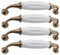128 mm Door Handles, 4 Pack Ceramic Marble Door Handles, Vintage Cabinet Handles, Antique Bow Pulls, Furniture Door Pull Handles for Kitchen Cabinet, Dresser, Cupboard, Door, Wooden Gates (B)