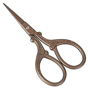 ZzzaNa jd Craft Scissors Mehrzweckschere mit ultrascharfen Klingen, bequemen Griffen, robust und scharf for Schule, Zuhause, Büro – 9 cm Schere (Color : Brass)