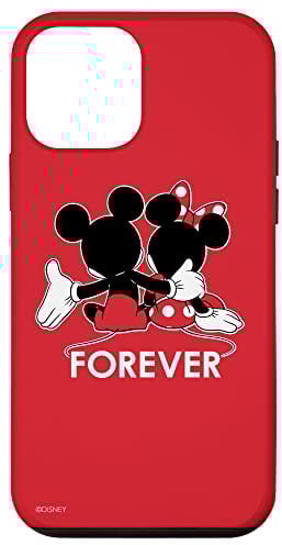 iPhone 12 mini Disney Mickey and Minnie Mouse Silhouettes Forever Red Case