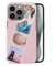 Personalised Apple IPhone Case with Pink Marble Pattern, For IPhone 16, 15, 14, Pro, Max, Mini, Plus 13, 12, 11, X, XS, XR, SE. Add up to 4 Photos, Custom Pink Photo Phone Case