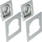 Safetytex Zurrmulde + Gegenplatte - Ladungssicherung 800kg - Ausklappbarer Ring & Rückholfeder - 95x100mm - Montageplatte 115x125mm - Ladungssicherung PKW Anhänger (2 Stück)