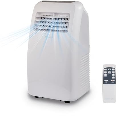 SereneLife Portable Air Conditioner 7,000 BTU with Remote, Dehumidifier, Cooler & Fan Modes, 230W, 100 Liter, Low Noise Motor, Ideal for Home, Office, School & Business Rooms