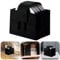 Longzhuo 8 Plate & Cup Storage Organiser - Felt Camping Bag for Caravan Motorhome Kitchen Cupboards, Removable Divider & Handles (Black)