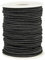 Cuerda de goma de 2 mm y 30 m, color negro, resistente a la intemperie, cuerda de goma, cuerda elástica para manualidades, costura, equipaje, camping (negro, 2 mm x 30 m)
