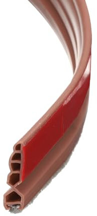 QUARKZMAN Türzugluftstopper, Selbstklebende Türdichtung für die Türunterseite mit Bürste zum Kälteabweisung, Innen- und Außentür, Türbodendichtung Lärmschutz (3Ft, Braun)