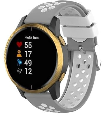 BCMCBV Silikon-Armband, 18, 20, 22 mm, für Garmin Venu Uhrenarmband, für Garmin Vivoactive 4S Vivoactive 4 Smartwatch, 20mm For Venu, Achat