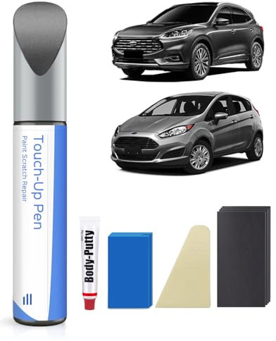 UJ Kit de peinture de retouche gris métallisé compatible avec Ford Correspondance exacte des éclats et des rayures