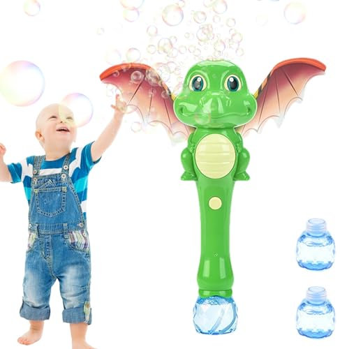 Baguettes à Bulles de Dinosaure, Baguettes à Bulles sur Le thème des Dinosaures, Jouets soufflant des Bulles, Dinosaure avec Ailes, Jouet Fabricant de Bulles pour Enfant garçons Filles