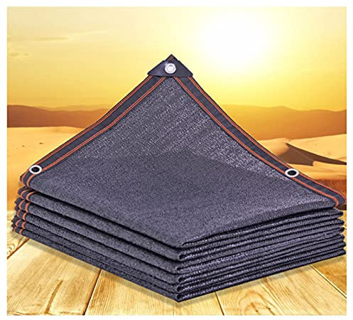 Voile d'ombrage en polyéthylène noir 5 x 5 m pour vêtements de voiture, couverture de fleurs, balcon, toit, étang, piscine, parasol 49