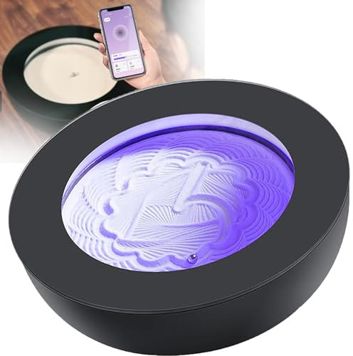 ZHIXUMM 3d Moving Sand Art Pictures,Drift Magnetic Moving Sand Art Table,Smart App Control Dynamic Sand Art Sandscapes Sensory Relaxing For Home Office
