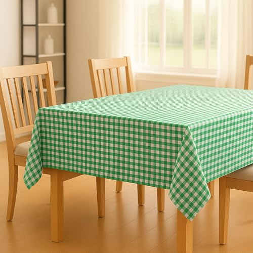 Tischdecke Karo 1x1 cm Baumwolle - Tischtuch, Tischwäsche, Tischdeko, Karomuster, Kariert, Landhaus, Geburtstag, Feier, Hochzeit, Restaurant, Hotel (Grün, 100x100 cm)