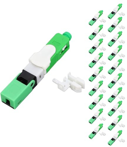LOCADENZ 20Sets Faserkaltanschluss, Einzelmodus -Glasfaseranschlüsse, SC -Faser -Schnellanschluss, Kaltspleißen Single -Mode -Glasfaser -Schnellanschluss für FTTH -Projekte