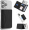 XFSRG Portafoglio Magnetico per Telefono in Pelle Elegante Porta Carte di Credito per Smartphone Accessorio Moderno per Uomini e Donne Perfetto per Ogni Occasione(Nero)