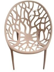 Modern Nest Bistro Chair, Stackable Dining Chair for Garden, Patio, Cafe, Beige set of 4
