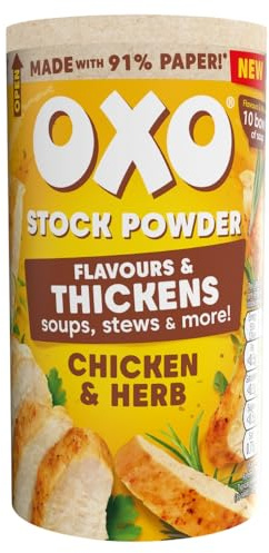 OXO Chicken & Herb Stock Powder, 100 g (1-Pack) | Flavourful Base for Soups & Stews, Quick Prep, Versatile for Meat & Veggies, Aromatic Blend of Herbs & Spices