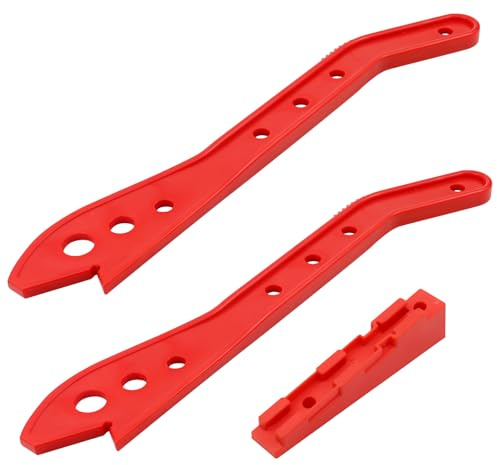 MISIQIMA 2 Stück Schiebestock für Tischkreissäge, Rot Schiebestock mit Sockel, Tischkreissäge Zubehör, Einfach zu Bedienen, Schützt die Finger, für Vorschieben von Holz Beim Schneiden