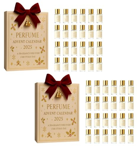Luxus Parfum Adventskalender, 24 Designer-Düfte für Damen und Herren, 24 teiliges Duftset Beauty Geschenk, Mini-Parfumset in Reisegröße, Premium Geschenkset für Weihnachten (2Set-48pcs)