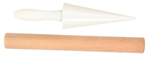 AMUSLESUR Ice Cream Cone Maker and Cone Roller Set Featuring Smooth Rounded Edges for Baking and Dessert Making at Home