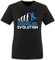 EZYshirt® Snowboard Evolution Herren V-Neck T-Shirt